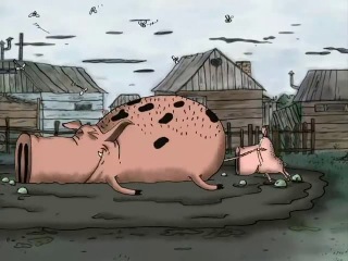 my life (cartoon about a pig, 480r, 2000)