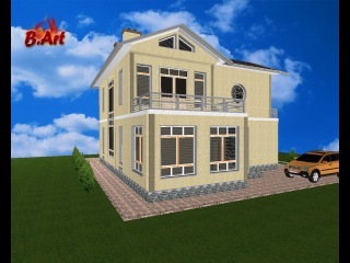 project of a 2-storey country house - ls024 (b art)